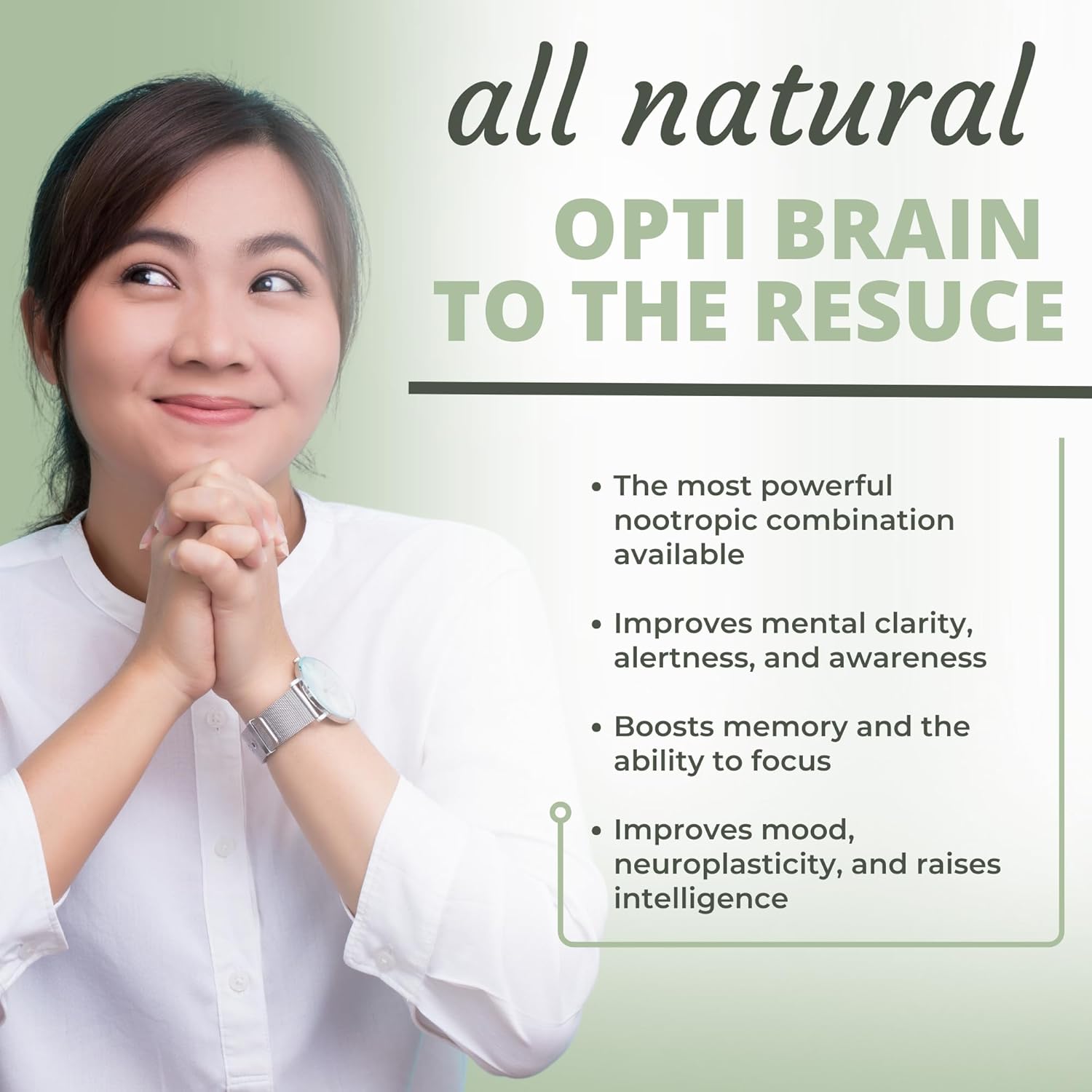 Optimal Health Systems Brain | Most Comprehensive Nootropic + Enzyme Delivery | 700 mg Scientific Neuroenhancment Blend | Boost Mood, Memory & Focus | 90 Capsules