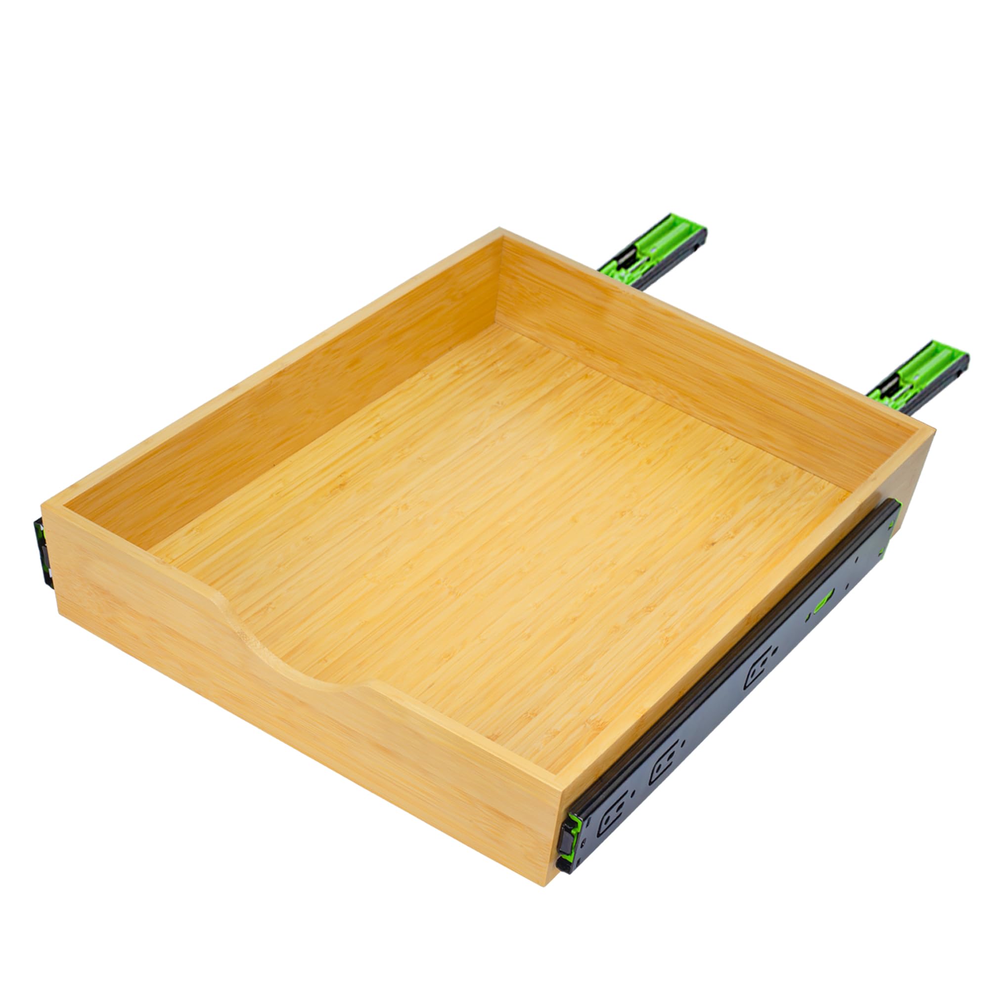 Bamboo Pull Out Drawers For Cabinets 14" W x 21" D,Gliding Soft Close Shelves for Kitchen, Pantry, and Storage Organization,Pull Out Cabinet Drawer, Cabinet Drawers Slide Out