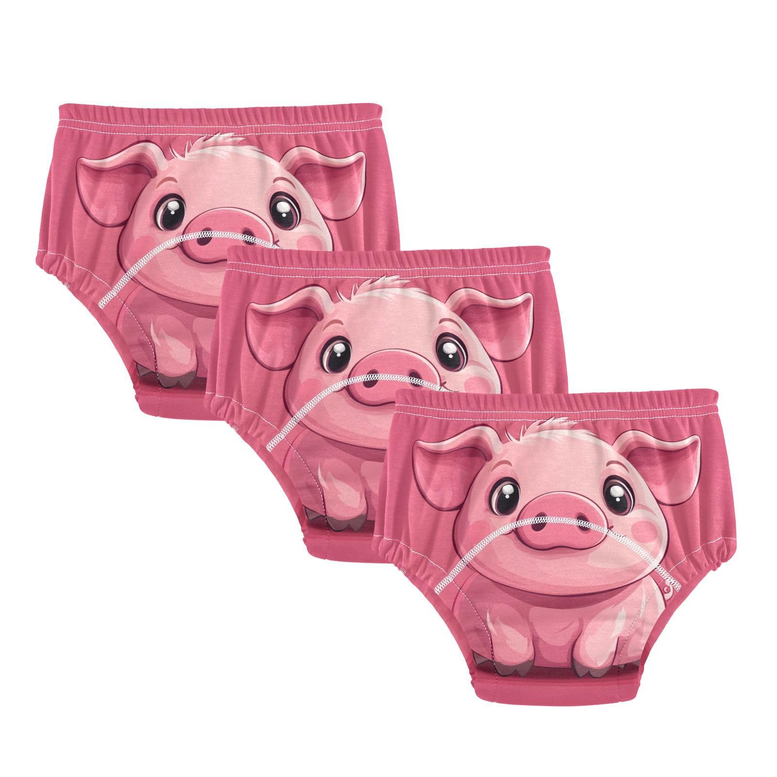 Coikll Pink Pig (1) Toddler Training Underwear Waterproof Baby Pee Pants -3T