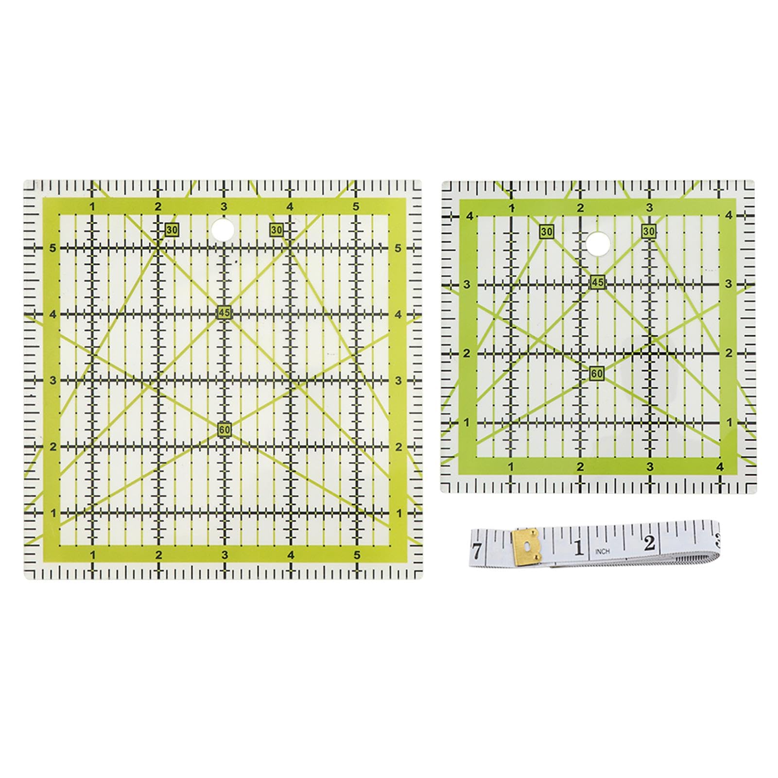 Elan Patchwork Ruler - 12 X 6 Inch Acrylic Quilting Ruler, Transparent With Grid Lines, Imperial Scale, For Sewing & Cutting