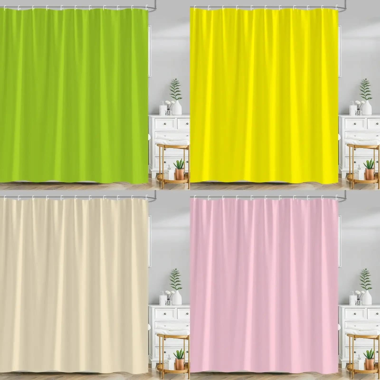 Duschvorhang Rosa 240x180 cm Schwerer Hotel Luxus Polyester Wasserdicht Duschvorhänge Anti-Schimmel und Textil Waschbar Schnelltrocknend für Badezimmer Badewannen mit 12 Haken