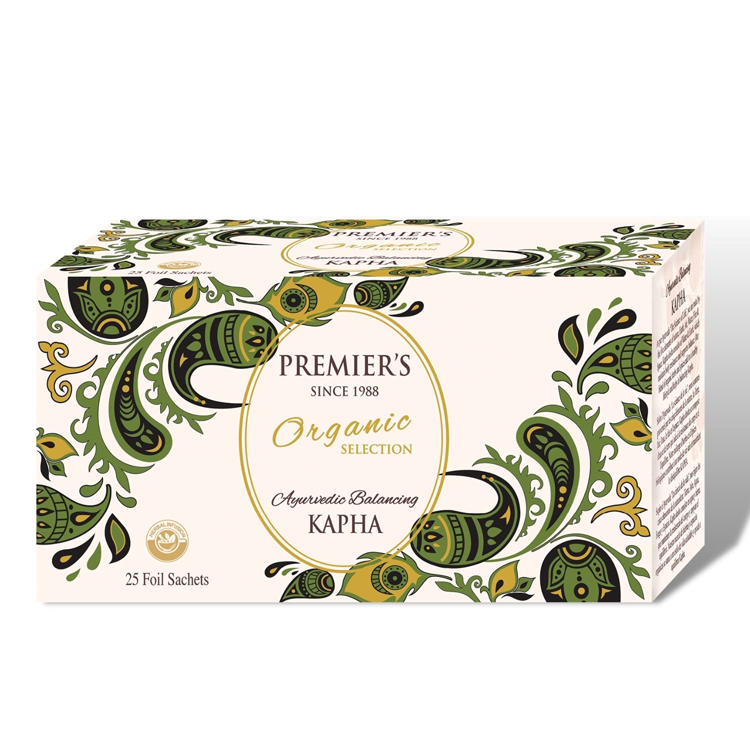 Premiers Ayurvedic Balancing Kapha, Organic Ayurvedic Wellness Herbs, Caffeine Free Herbal Tea, 25 Tea Bags, 37.5 GMS, 100% Organic, Soothing and Refreshing Taste