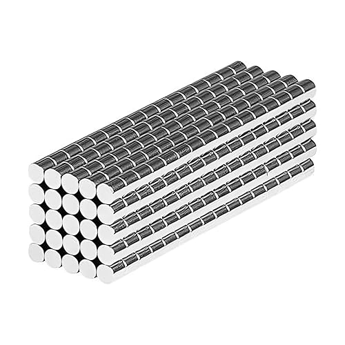 Imanes de disco redondo muy pequeño, 0.079in Decoración magnética Stick sujetador adhesivo titular pequeño 2 x 2 círculo cilindro imán (100