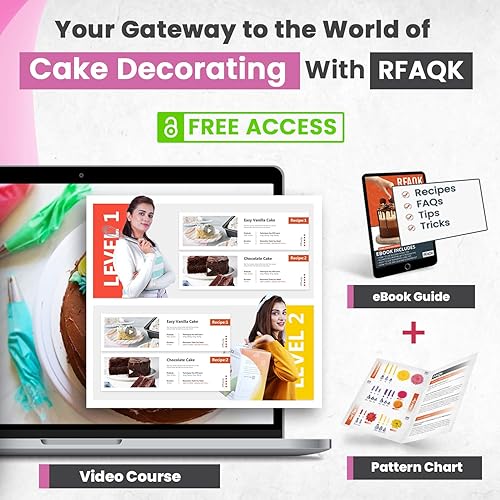 Miniatura 6 de Juego de 74 bolsas de pastelería y puntas de tuberías para principiantes, suministros de decoración de galletas para hornear con puntas de