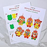 Vista 9 de Winlyn Juego de 24 juegos de manualidades de otoño, manualidades de Acción de Gracias, adornos de búho de otoño, decoración de búho de otoño, hojas