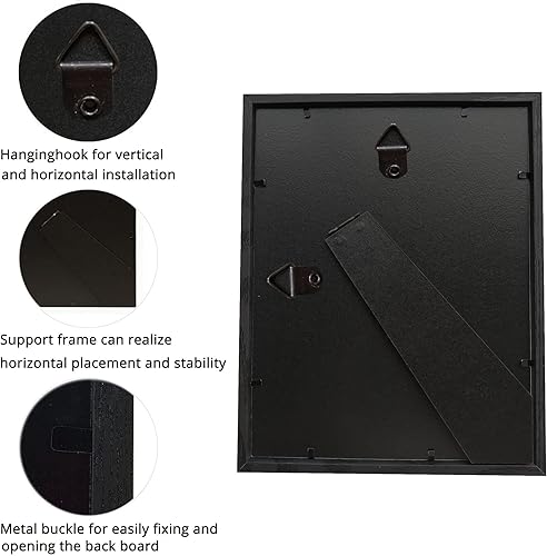 Miniatura 3 de SUNMEG Marco de madera con plexiglás de 8 x 10 pulgadas, vitrina para recuerdos, medallas, manualidades, boletos y fotos, marco de fotos para pared