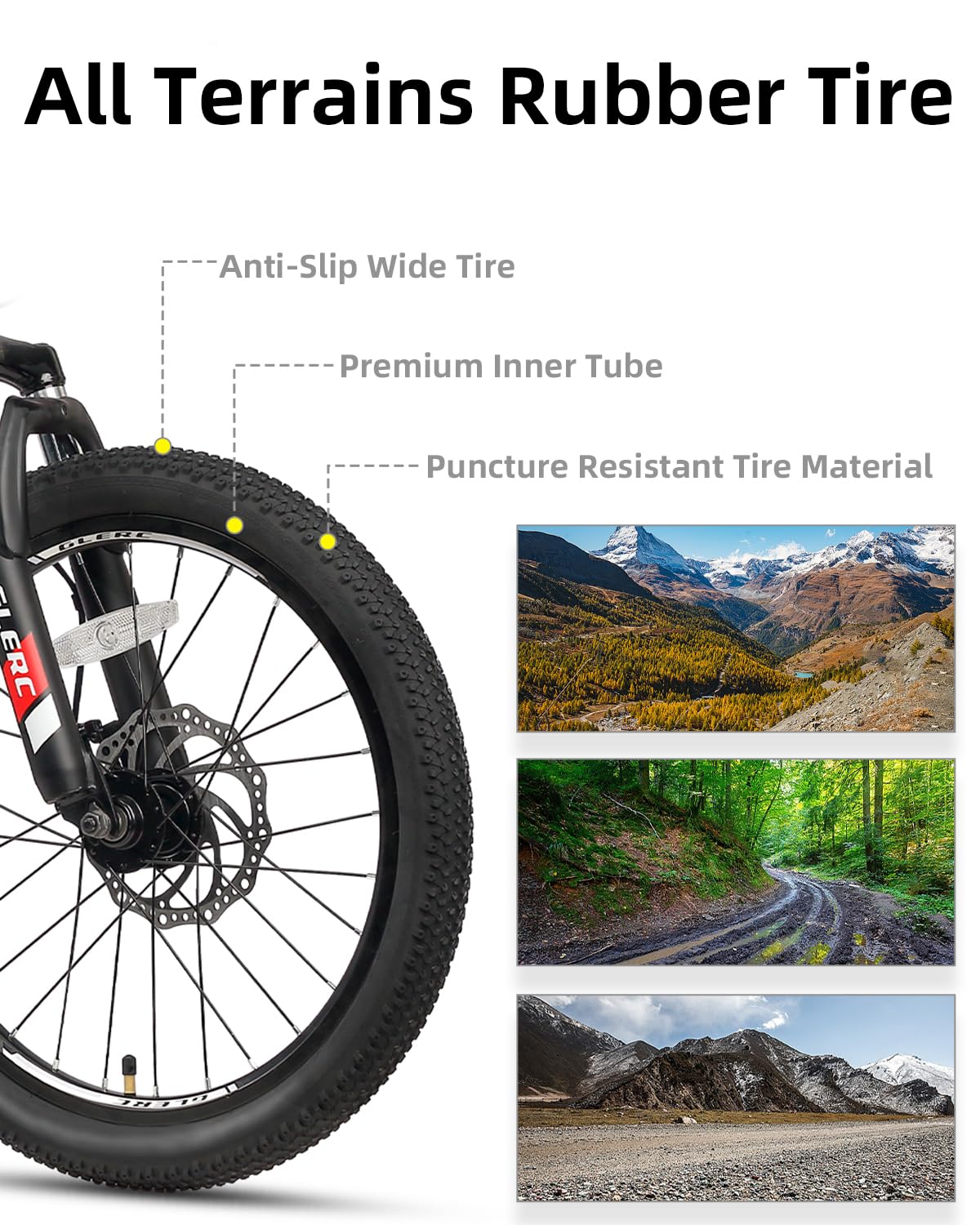 Glerc 20 24 Inch Kids Bike, Kids Mountain Bike for Boys and Girls Ages 6-14, 21-Speed Skyline Bicycle with Front Suspension and Disc Brakes, Multiple Colors