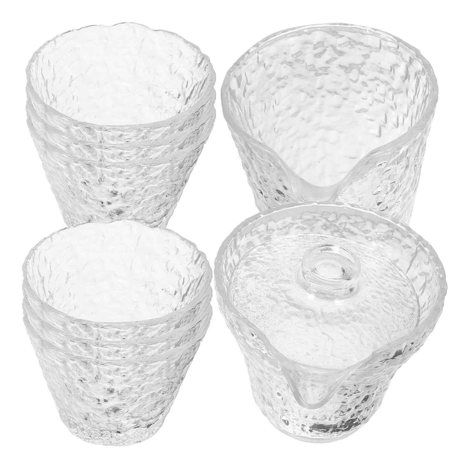 Teegläser Hitzebeständig Glas 8 Stück Teeservice Kleine Teetassen für Zuhause und Reise