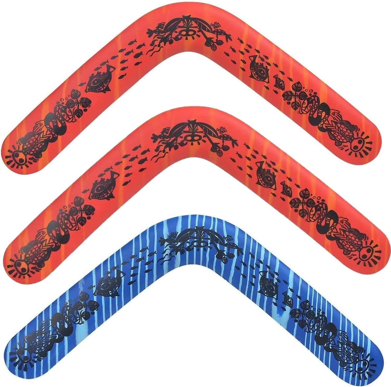 3 Pack Australian Boomerang Pro Sports Boomerang Outdoor Sports Throw Catch Toy Flying Toy, Color Random