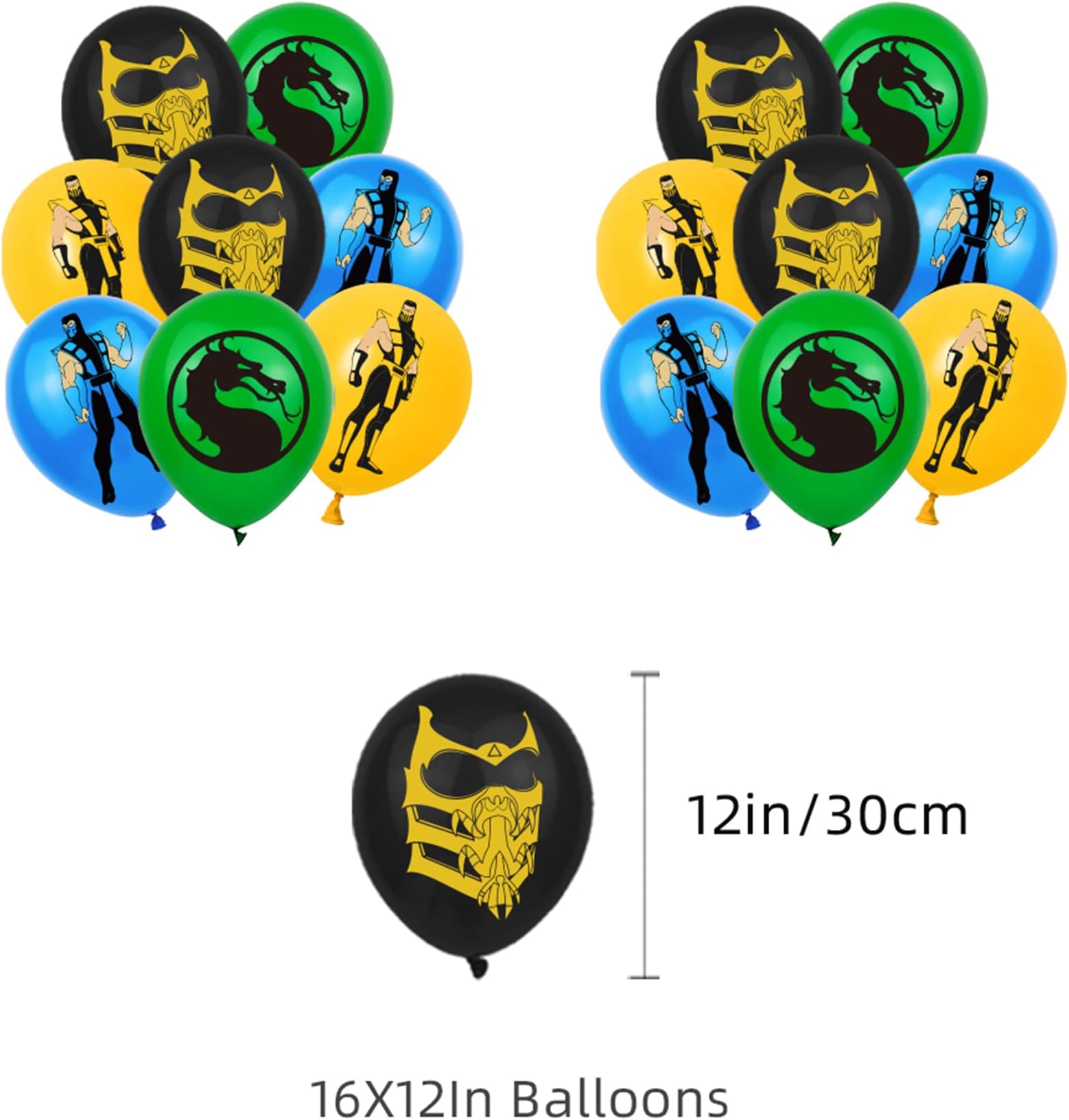 Game Party Supplies Include Happy Birthday Banner Balloons Cake Topper Background for Theme Birthday Party Decoration
