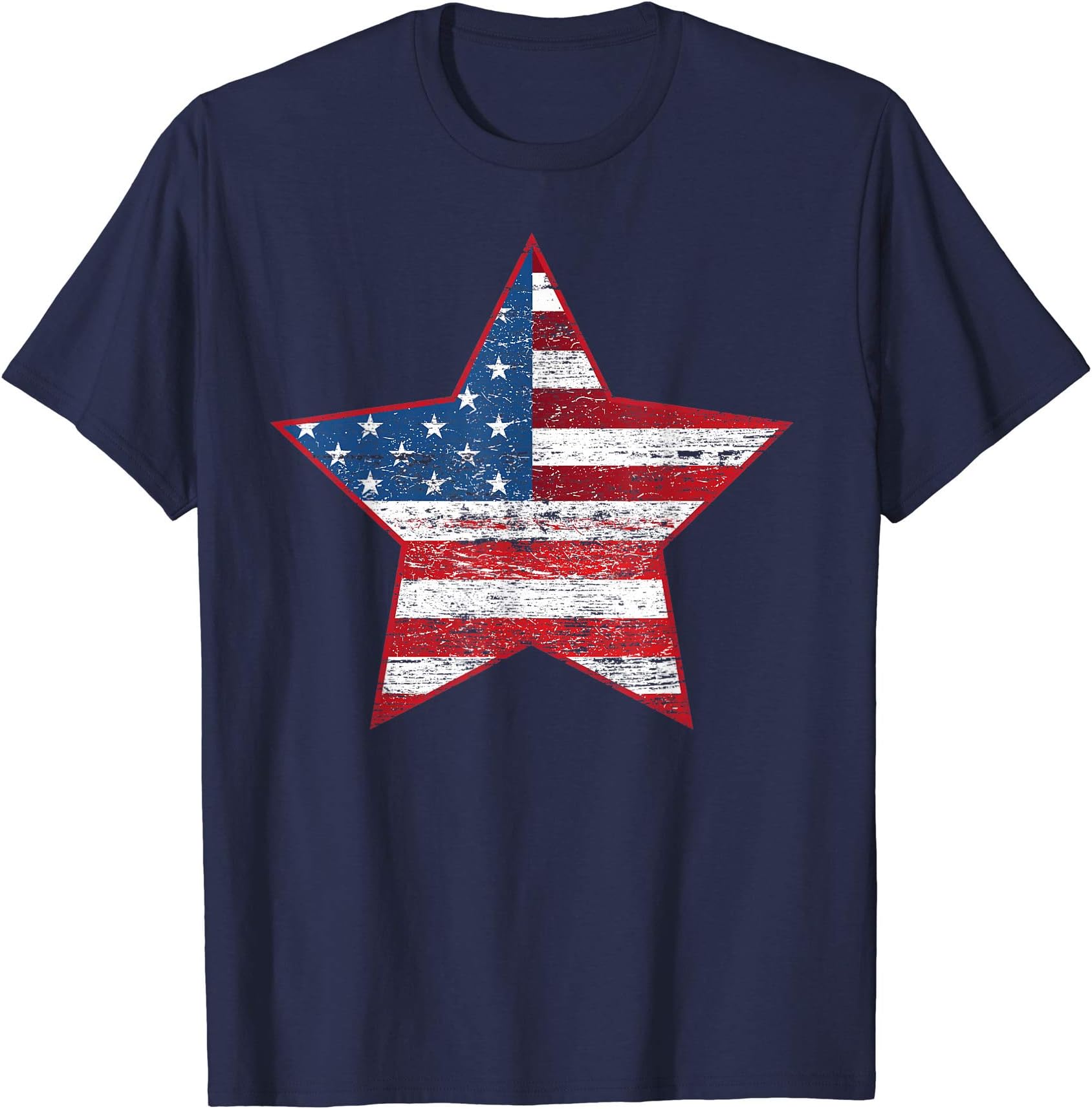 Distressed American Flag Patriotic Stars & Stripes 1776 USA T-Shirt