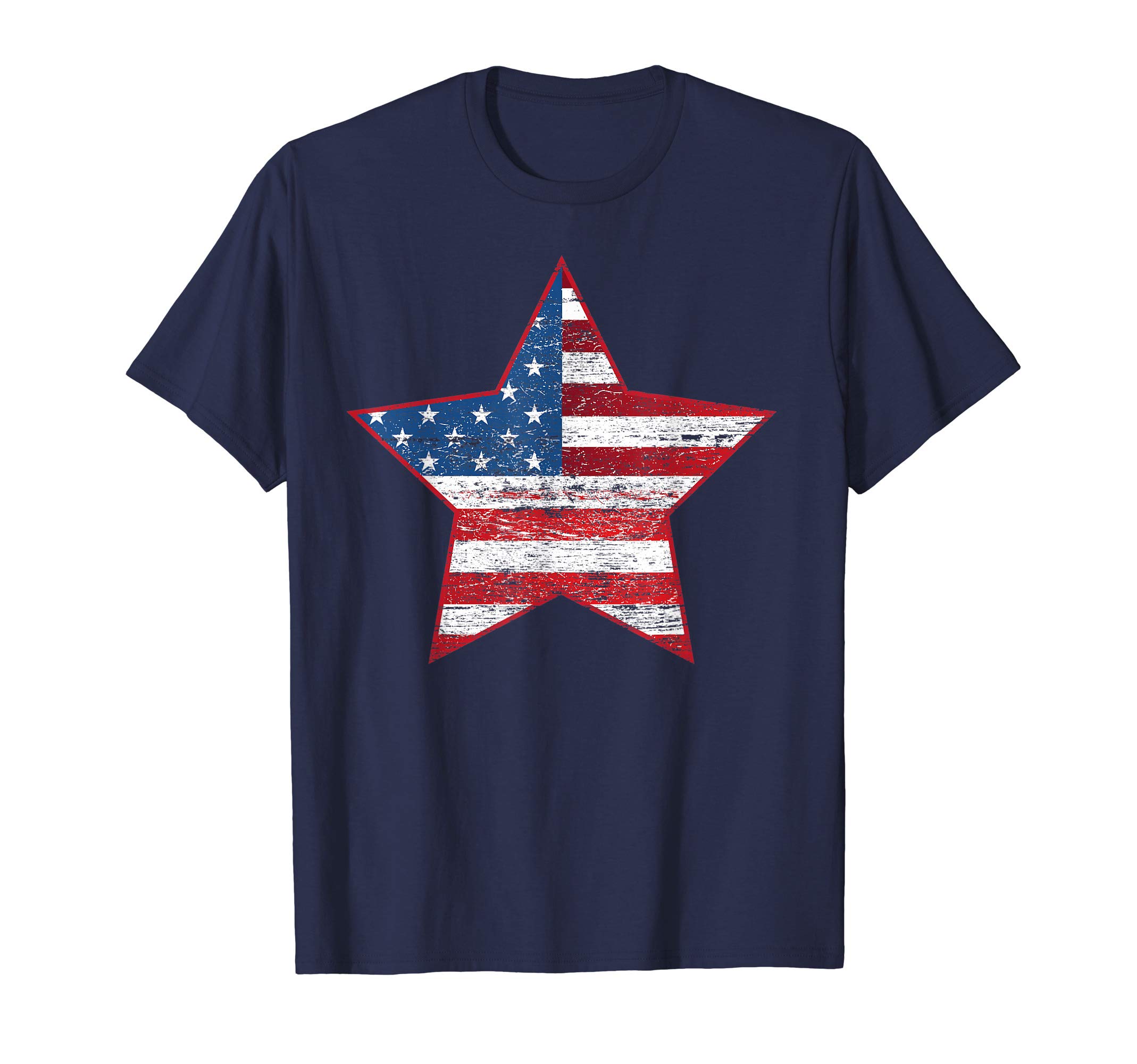 Distressed American Flag Patriotic Stars & Stripes 1776 USA T-Shirt