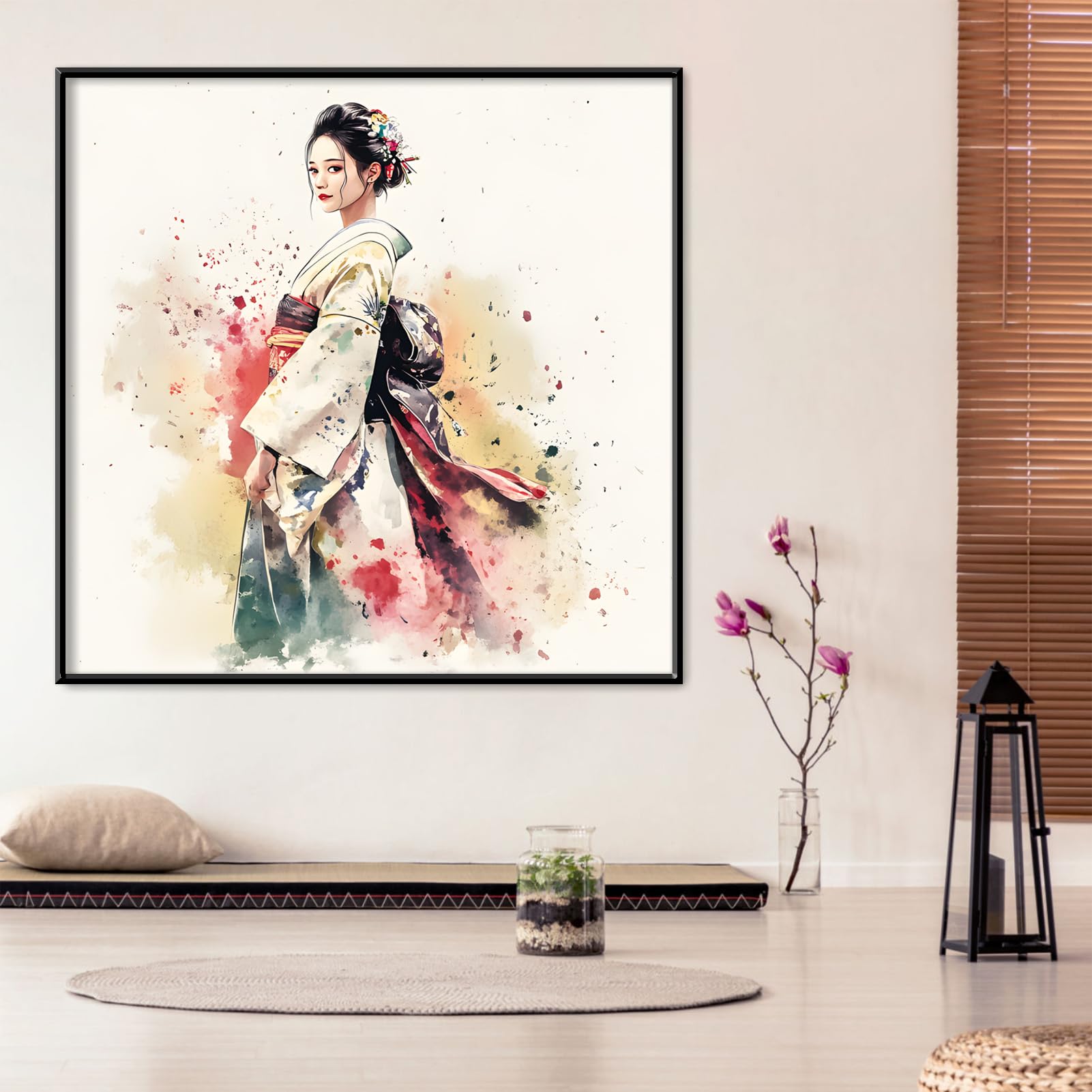 Amazon.com: Japanese Canvas Wall Art, Feminine Canvas Wall Art