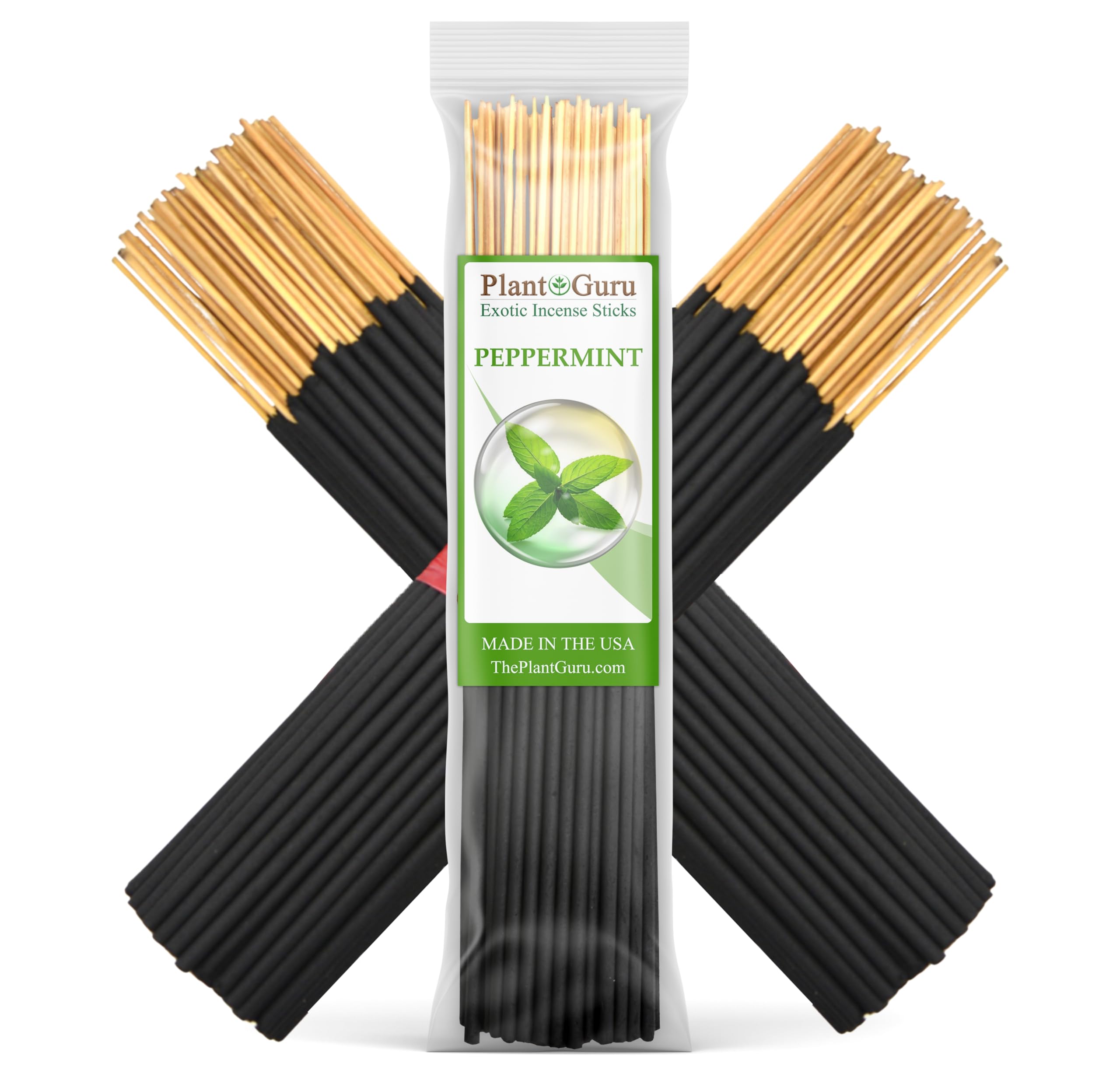 Peppermint Exotic Incense Sticks 7 Inch - Bulk 1 Bundle 85 to 100 Sticks - Natural 7" Long Lasting Aroma That Burns for 30 to 45 Minutes.