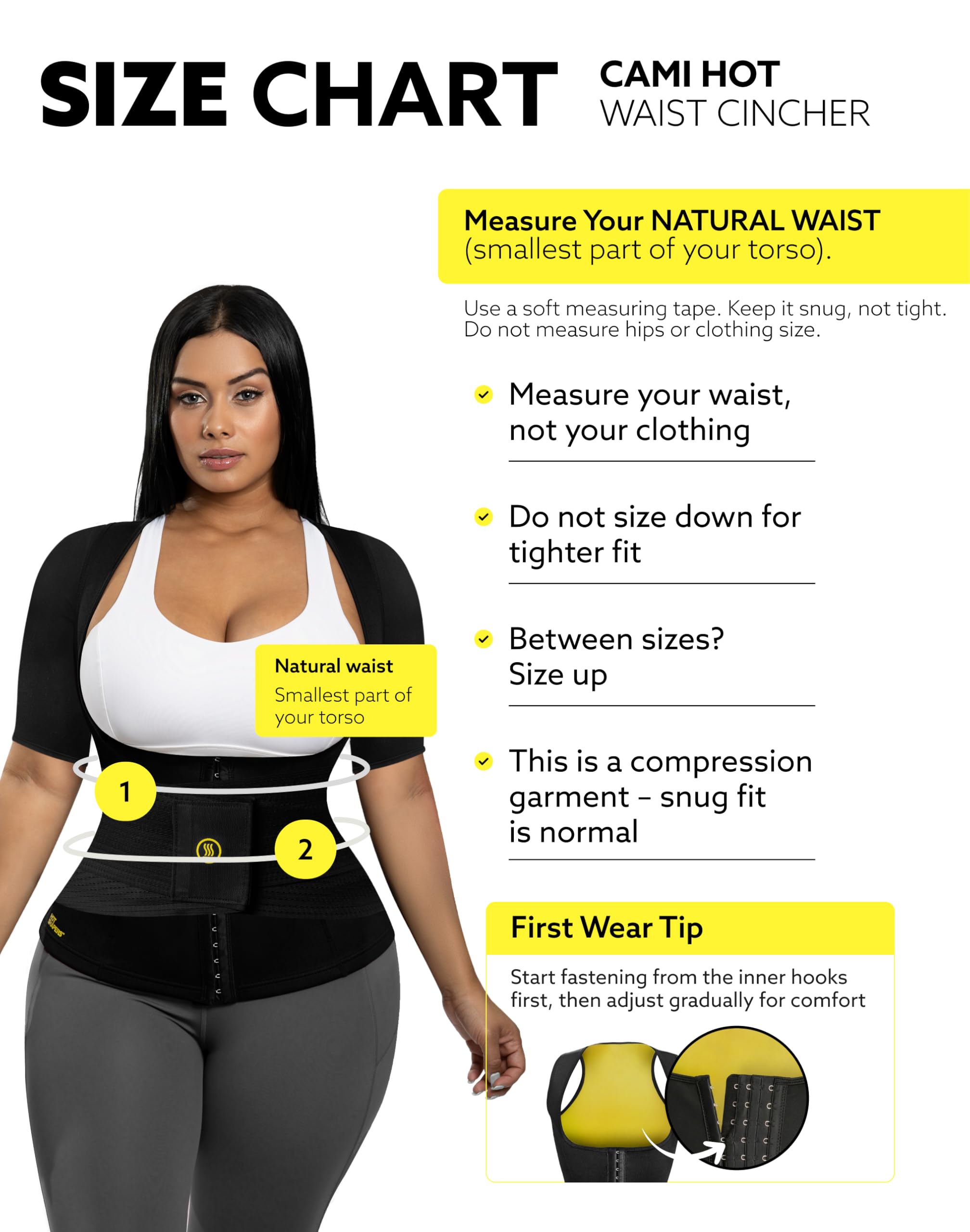 HOT SHAPERS Kit de esculpir el cuerpo con mangas para mujer - Cincher de cintura con mangas y entrenador de cintura para contorno de cuerpo completo
