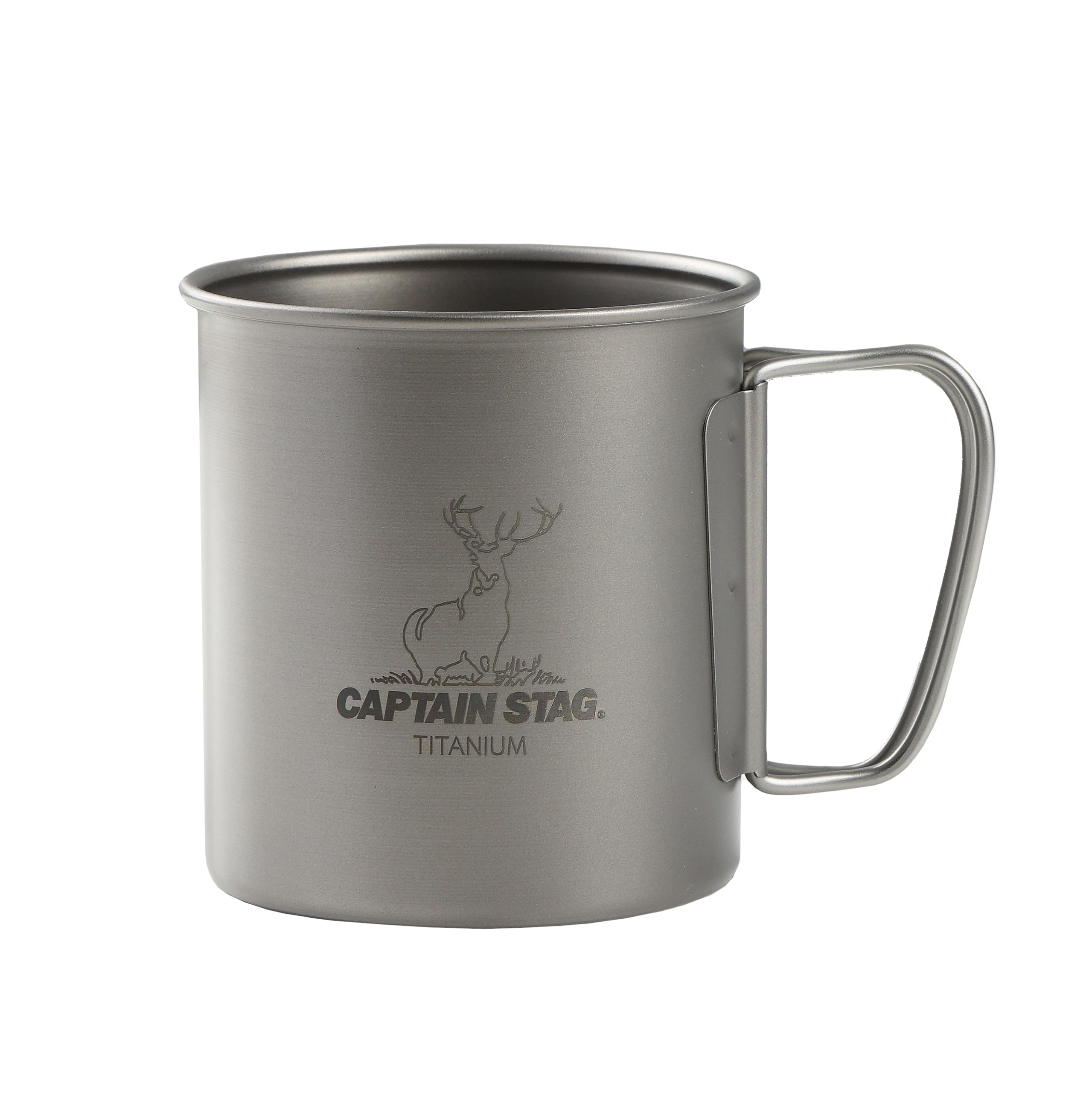 CAPTAIN STAG Titanium Mug 15oz Foldable Handle Tsubame Sanjo Made in Japan