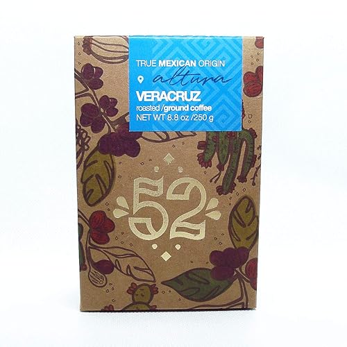 52 ALTURA, Café Artesano Mexicano, Colección Premium Café Molido - Veracruz