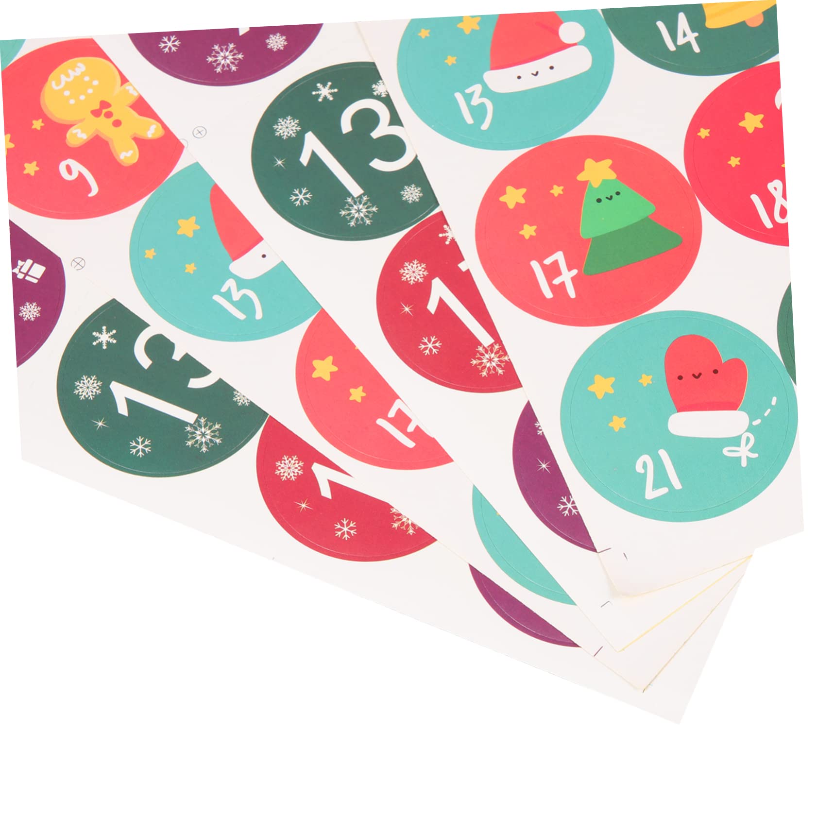 TOPBATHY 100 Feuilles Autocollants De Scellement De Noël Numéro Autocollants Étiquettes De Noël Autocollants Pour Le Scrapbooking Autocollants Pour Enfants Autocollant De Papier