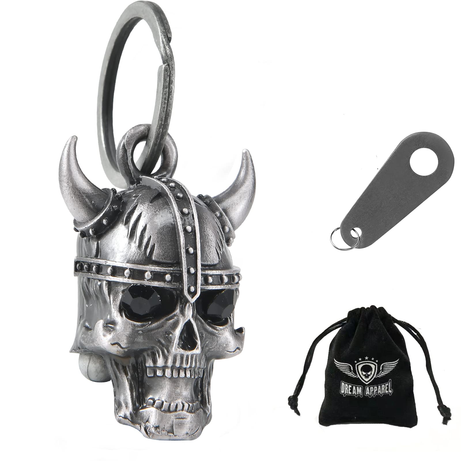 Dream Apparel Motorcycle Ride Bell For Bikers, Heavy Spirit Bells Accessory And Key Chain For Luck