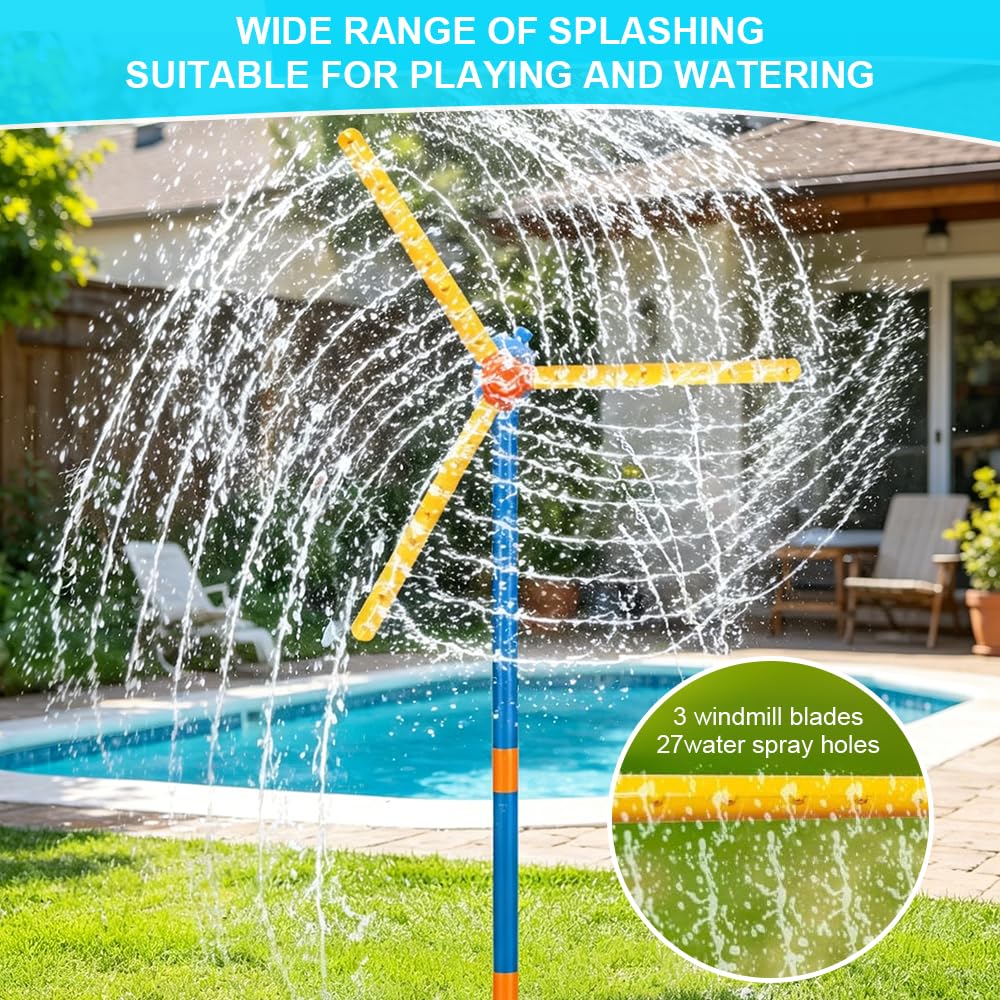 Jouet d'Arrosage d'eau pour Enfants, 360° Rotatif Jardin Jouet D'extérieur pour Enfants de 3-12 Ans, Jouet de Jardin d'extérieur, Divertissement Aquatique Estival pour garçons et Filles