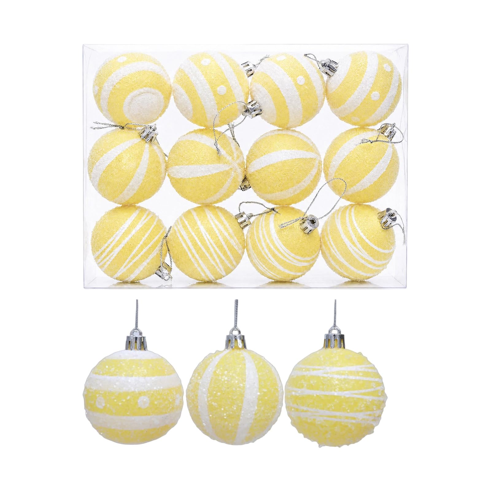 Xinsheinelry 6cm Christmas Decorations 6PCS Shatterproof Ball Ornaments for Festive Party and Home Decoration Permanent Baubles