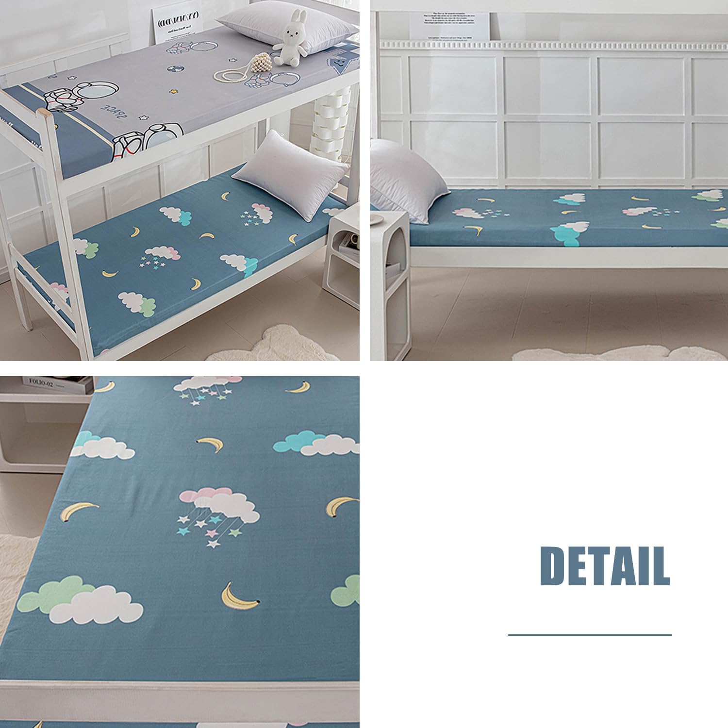 Futon Mattress Cover with Zipper Dustproof Floor Futon Mattress Cover Twin Size Traditional Futon Cover Futon Slipcover Full Wrap Mattress Protector for Dormitory,A,80x190cm