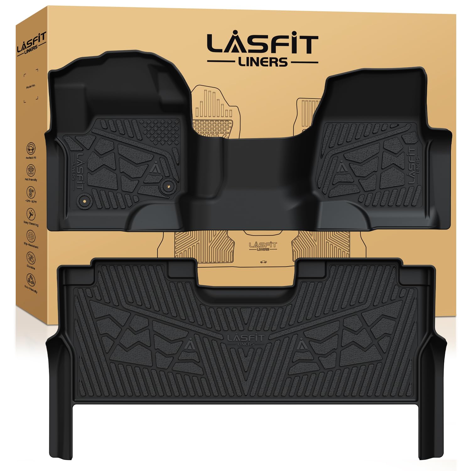 LASFIT Floor Mats for Ford F250 F350 F450