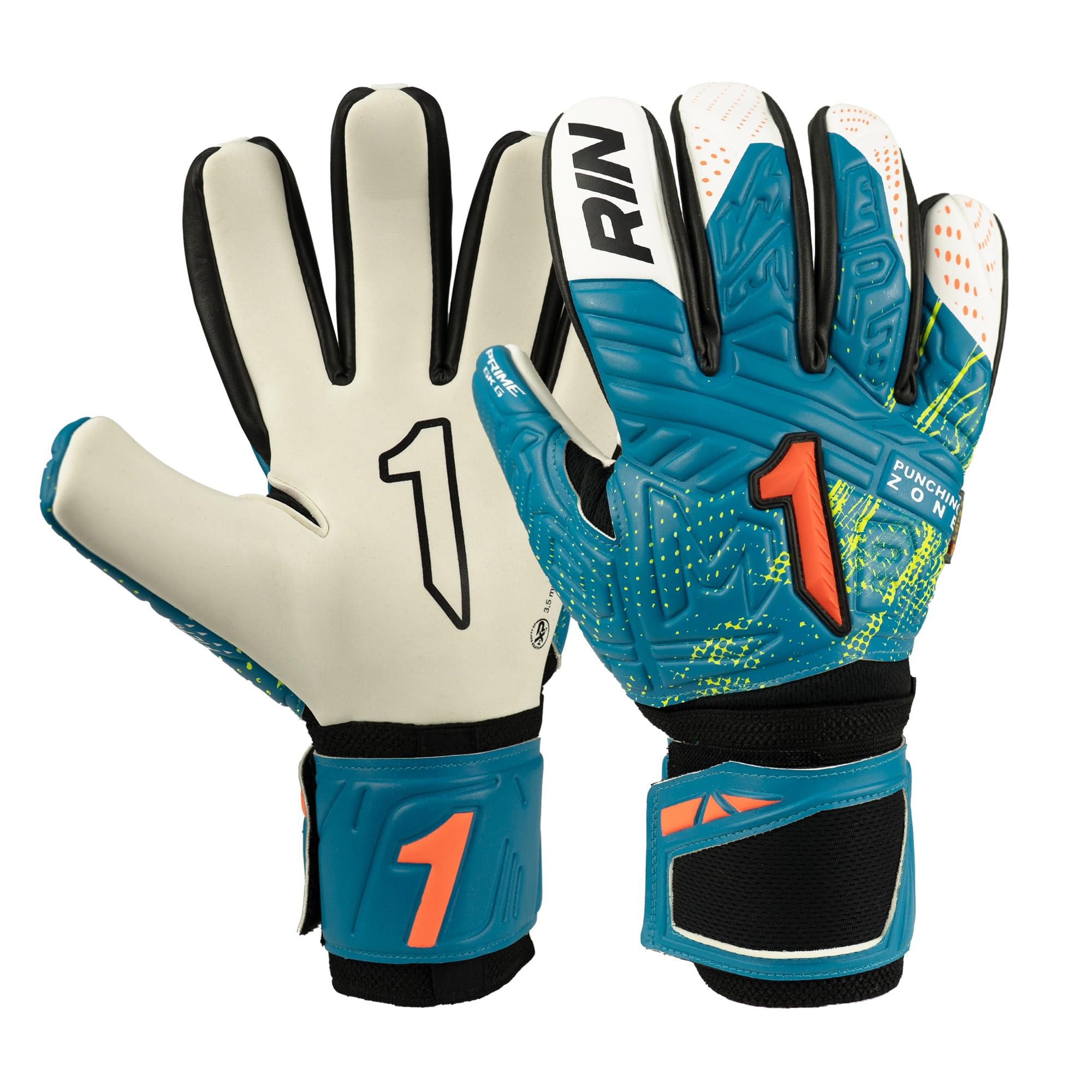 Rinat Fiera Prime Adult Goalkeeper Gloves, Green, Size 8