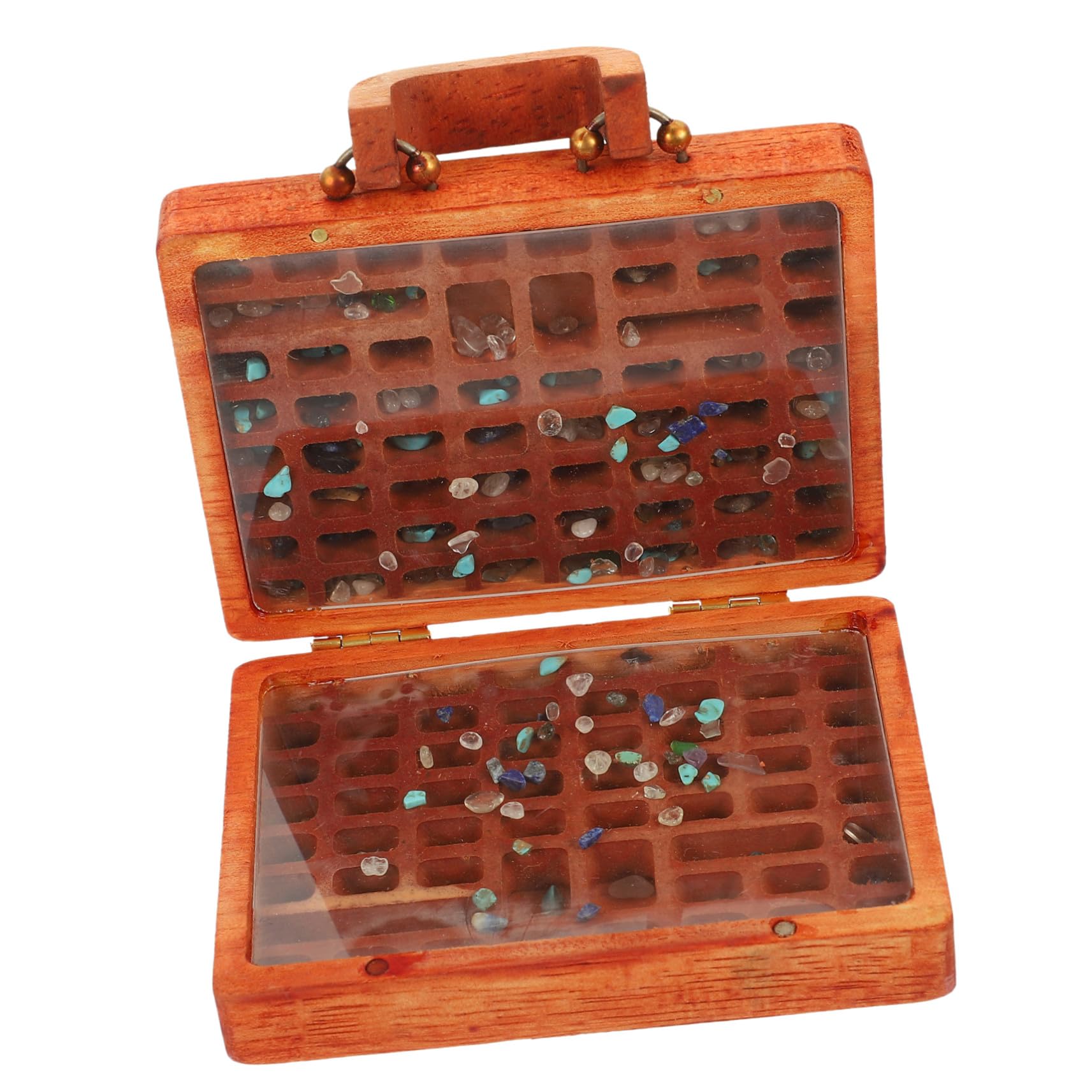 Rangement cristaux en bois valise minérale pour organiser votre collection