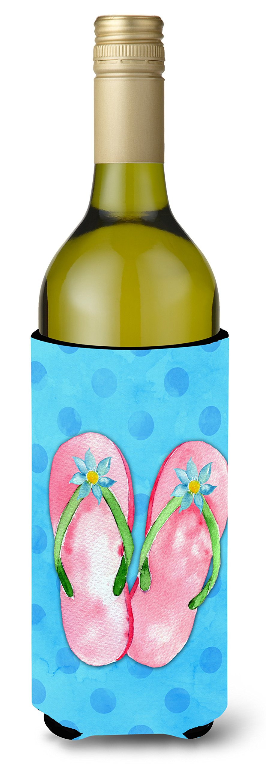 Amazon.com: Caroline's Treasures BB8221LITERK Pink Flip Flops Blue