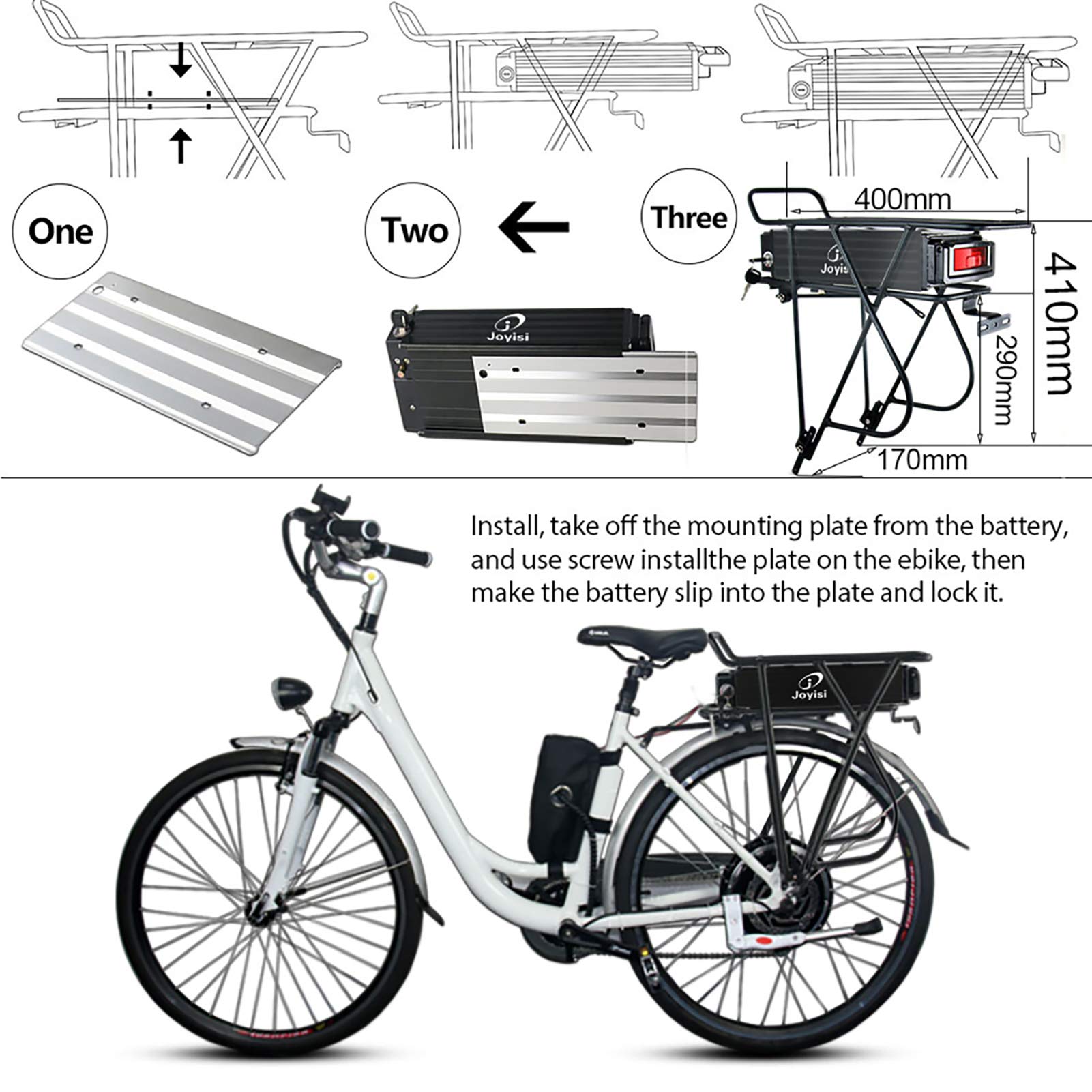 Joyisi Ebike Battery 52V 48V 36V 20AH 