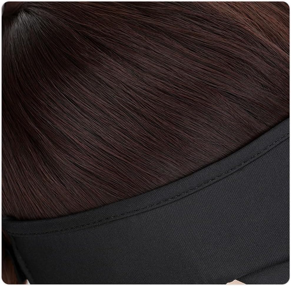 Hat Wig Wig Hat Visor Hat with Ponytail for Women Adjustable Hat with Synthetic Wig Long Wavy Ponytail Wig Caps for Women (Color : A)