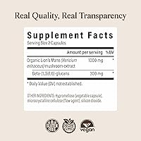 Vista 9 de Lions Mane Mushroom Cognition (120 cápsulas) Cápsulas de extracto de hongo de melena de león Suplemento para el cerebro, vitaminas cerebrales