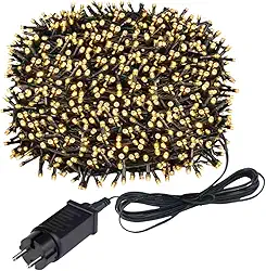 Cordão Led Com Strobo Natal 500 Leds 50 Metros Prova D'água Branco Quente