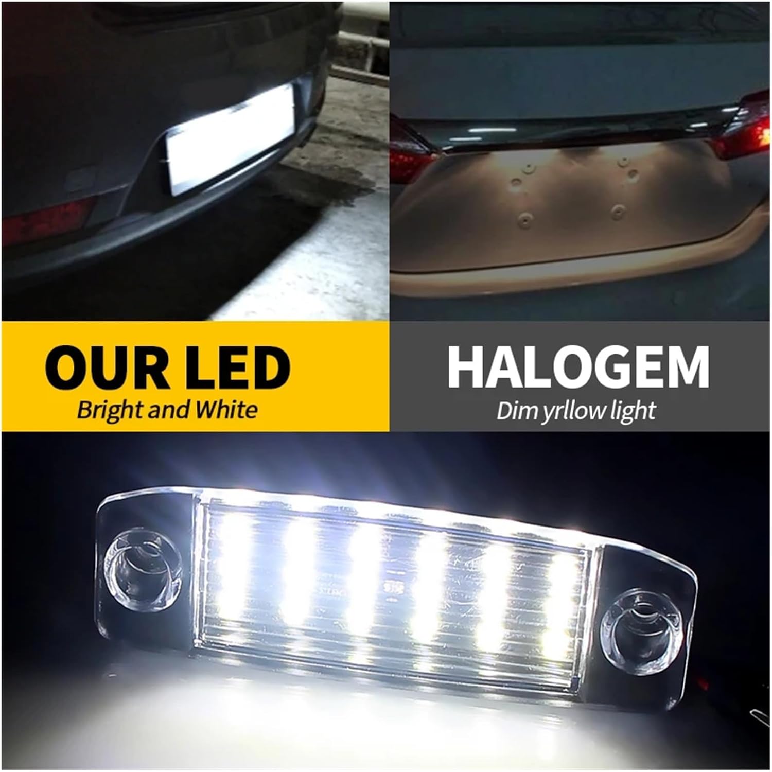 2Pcs LED Number Plate Light Error Free License Plate Lamp Compatible with Hyundai i30 CW (GD) Accent Elantra GT Hatchback OEM# 925011H500