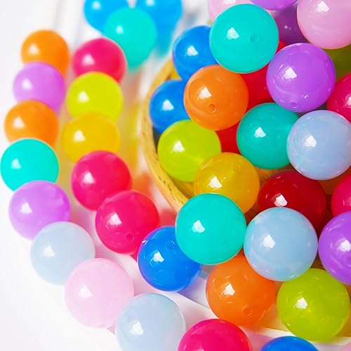 110 cuentas de goma de mascar de 0.78 pulgadas, cuentas de plástico de 0.78 pulgadas para bolígrafos, cuentas de plástico de 0.787 pulgadas,