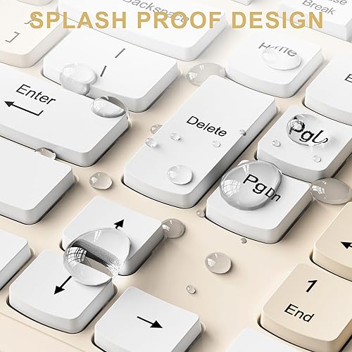 Miniatura 8 de Combo de teclado y mouse inalámbricos, teclado inalámbrico de tamaño completo y mouse DPI ajustable, receptor USB de 2.4 GHz, teclado y mouse para