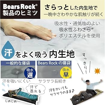Amazon.co.jp: Bears Rock ベアーズロック -32度 寝袋 シュラフ