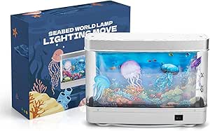 Fake Fish Tank with Moving Jellyfish & Fish, Mini Fake Aquarium ...