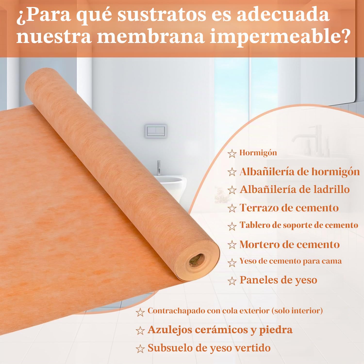 Cinta de estanqueidad profesional - 1 m x 10 m - Cinta de estanqueidad para ducha - Impermeable - Alfombra de desacoplamiento para sanitario, baño, sauna, azulejos (1 m x 10 m)