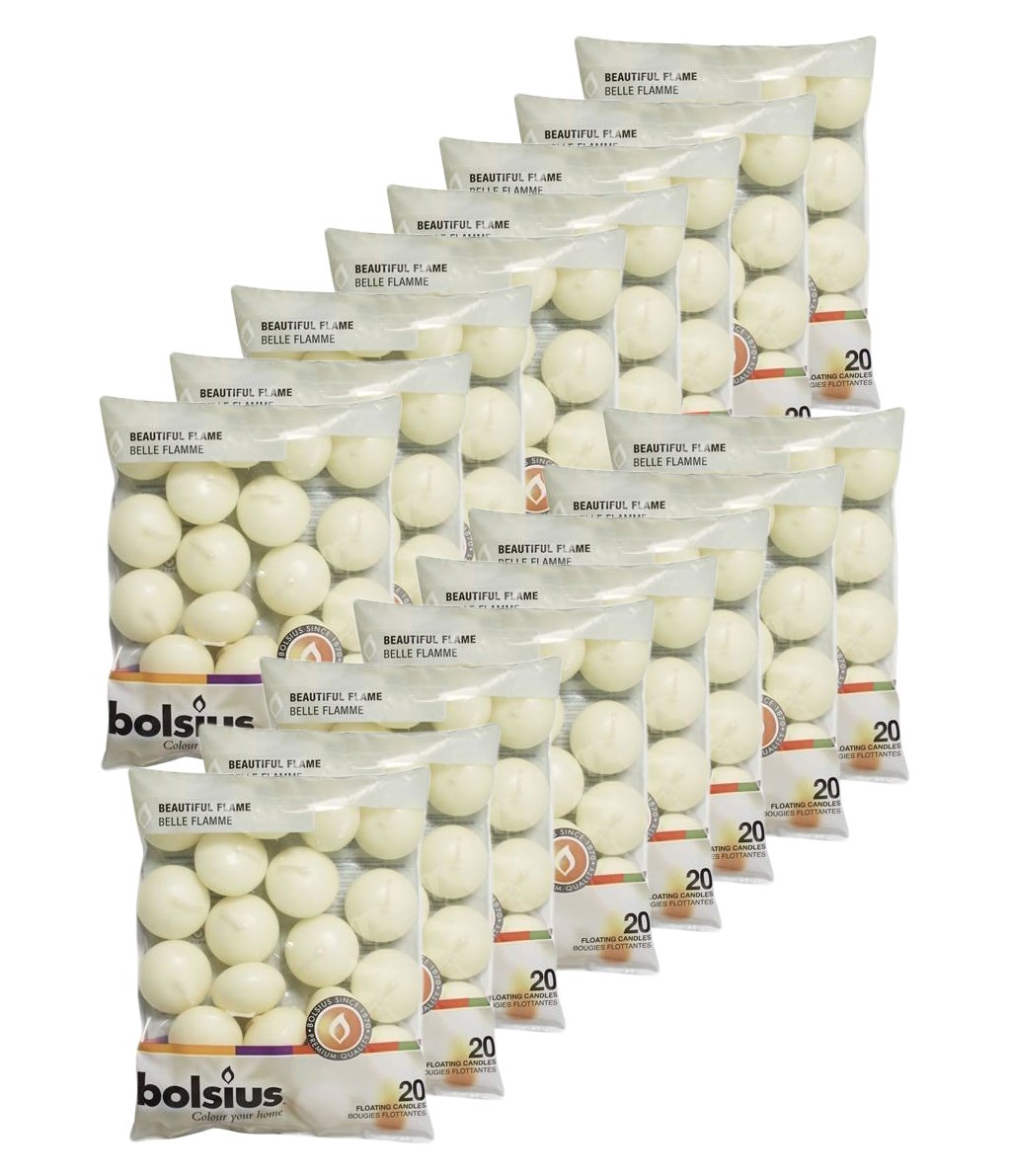 Bolsius Ivory 320 Floating Candles,