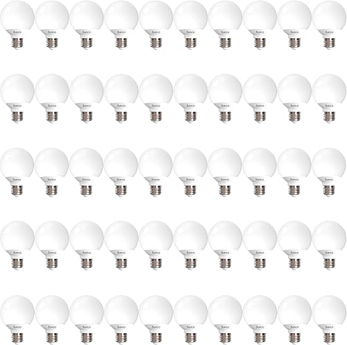 Miniatura 7 de Sunco - Paquete de 8 bombillas LED G25 para espejo de baño interior, sala de estar, CRI92 3000K blanco cálido, regulable 450 LM, 6W, base E26,