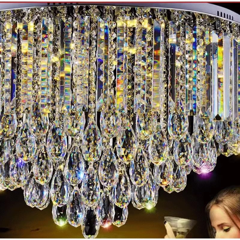 Éclairage proche du plafond LED, lampe de plafond design en cristal - 7