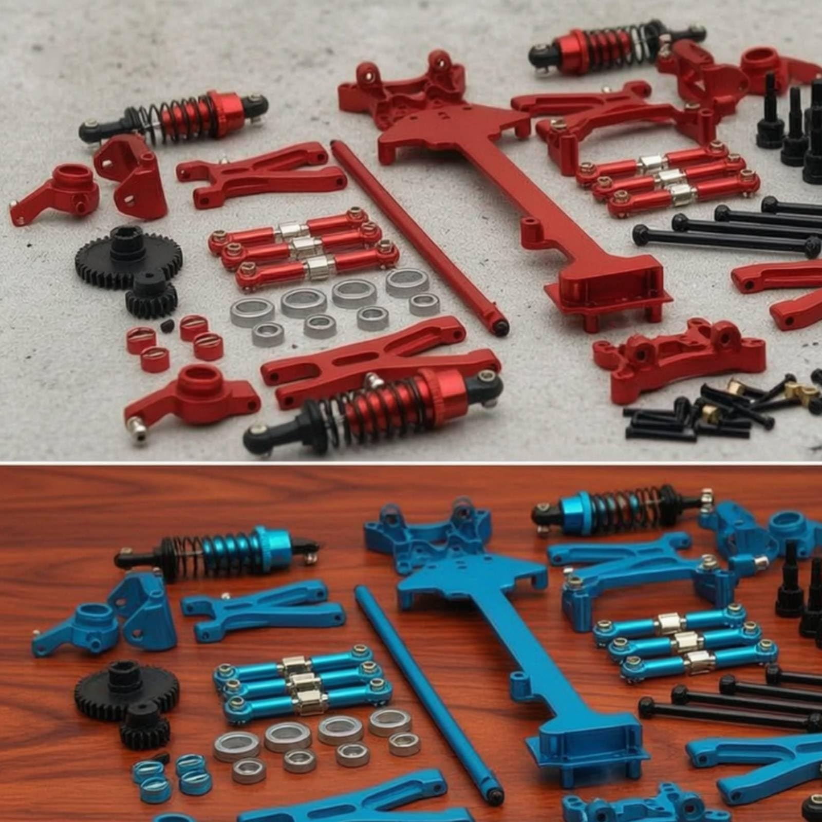 Rc-Metall-Upgrade-bauteile-kit hochfest Metall-Upgrade-kit querlenker für Modellbau, Array, Rot