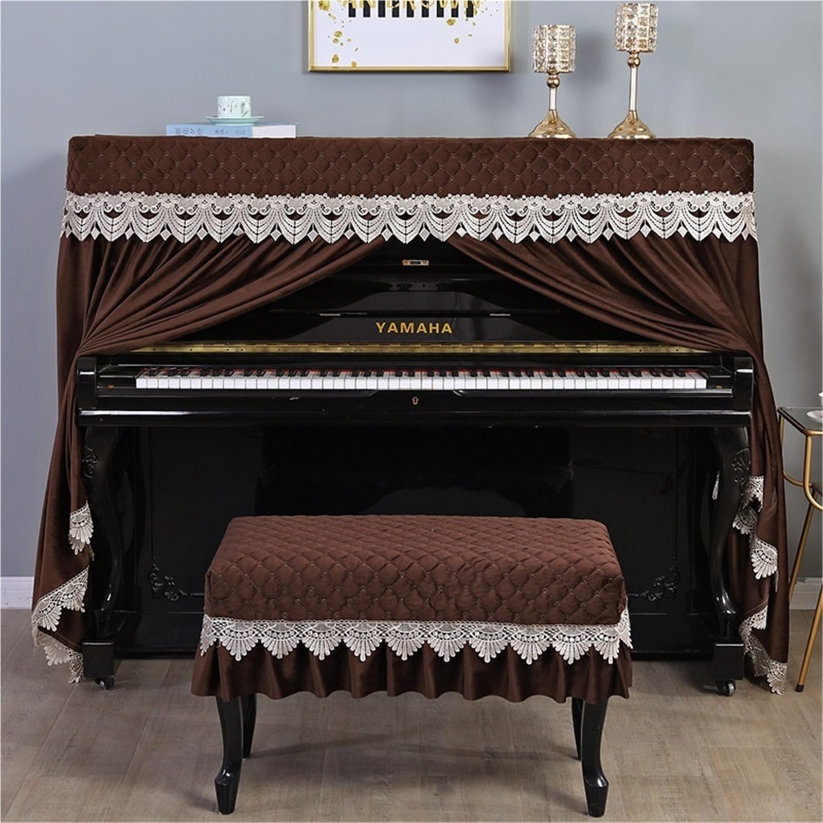 Vollständige Abdeckung Klaviere Staubschutzhüllen Klaviere wasserdicht Kratzfest Sonnenschutz for Klavierräume Ausbildungsschulen Konzertsäle(Double Stool-B3,Regular Size)