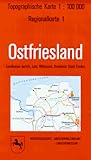  Topographische Sonderkarten Niedersachsen. Sonderblattschnitte auf der Grundlage der amtlichen topographischen Karten, meistens grösseres ... 1:100000 (CR) / Ostfriesland (N)