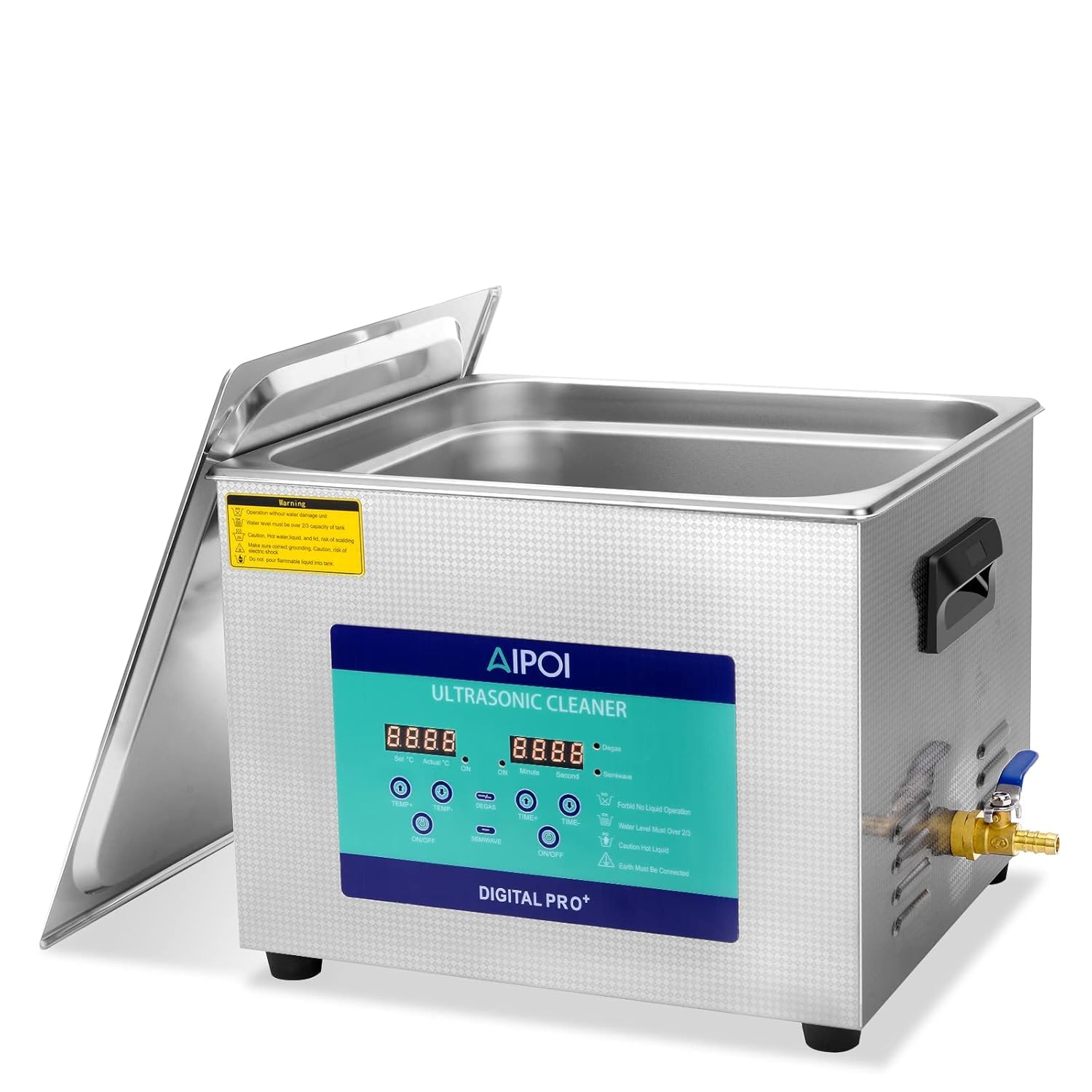 Ultraschallreinigungsgerät 15L, Edelstahl Ultraschallreiniger mit Heizung, 360W Ultraschallbad zum Reinigen für Vergaser, Metallteile, Fahrrad- und Autoteile, Leiterplatte, Laborwerkzeuge usw