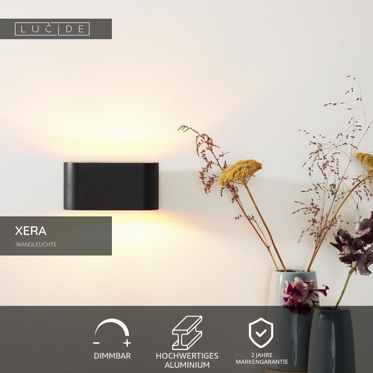 LUCIDE XERA - Wandleuchte - 1xG9 - Schwarz
