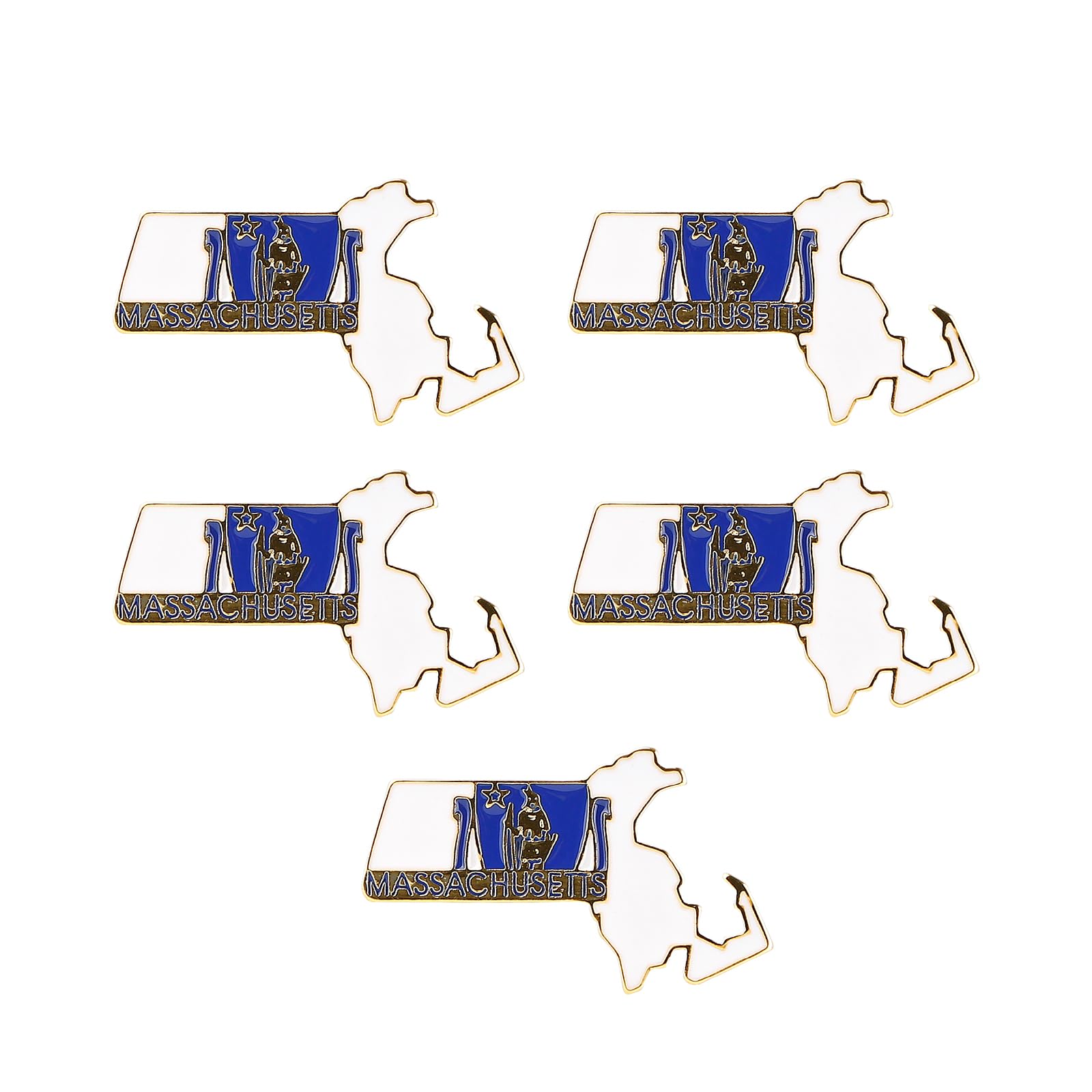 State Shaped Map Lapel Metal Pin Enamel Brooch Keepsake Beautifully Designed for Backpack Hat