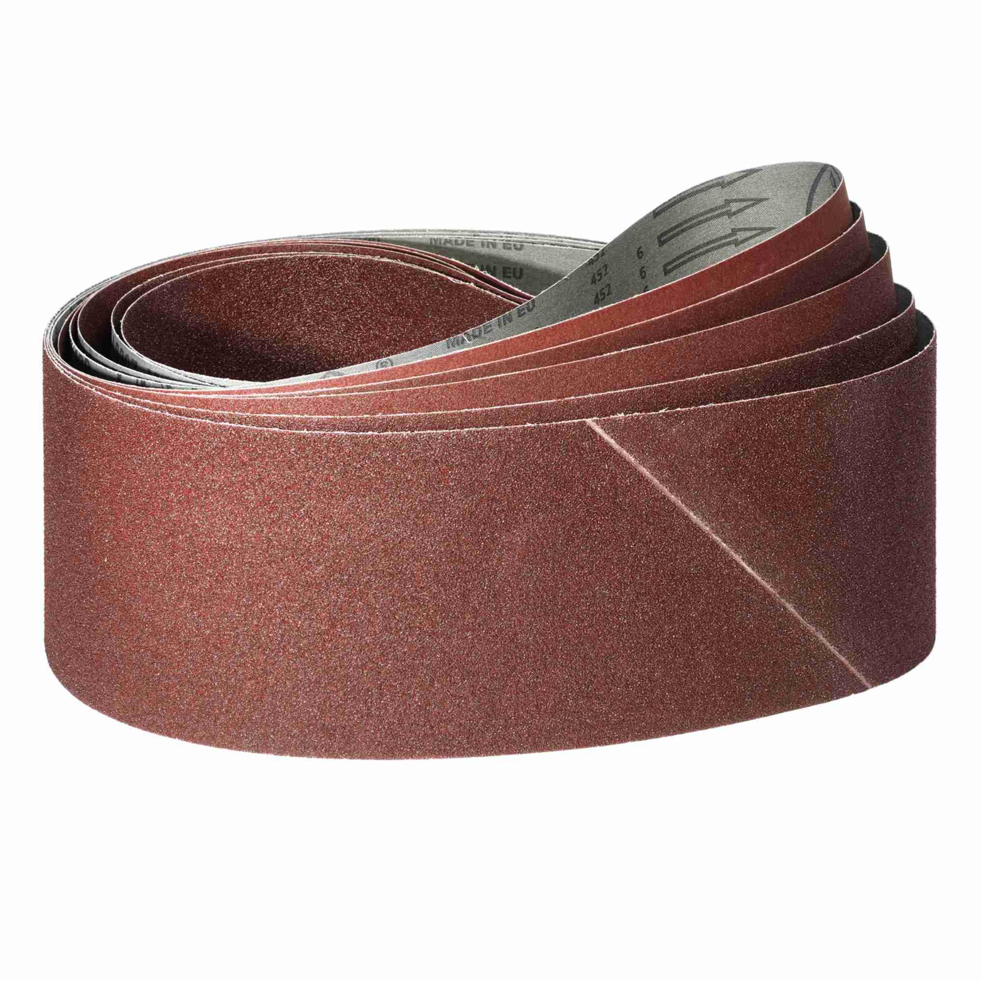 Juego de bandas de lija de 150 x 2000 mm, grano 40/60/80/120/180 para lijadora de banda lijadora, para afilar, limar, afilar y eliminar el óxido (5 unidades)